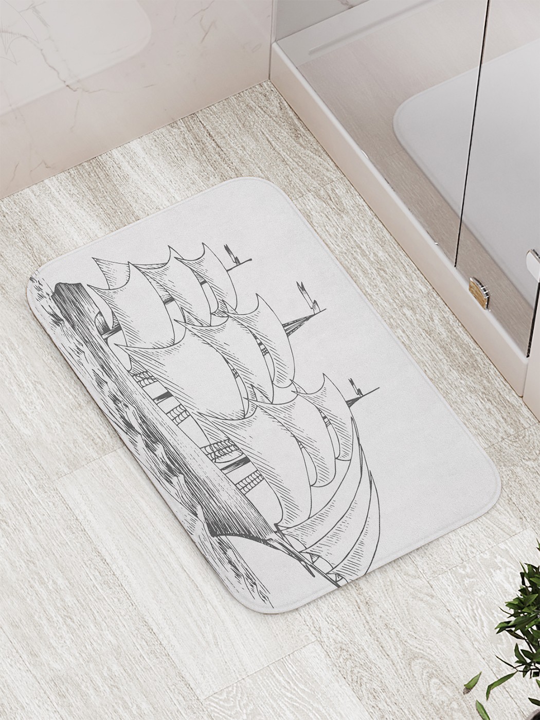 

Коврик противоскользящий для ванной, сауны, бассейна, 77х52 см bath_63737 JoyArty