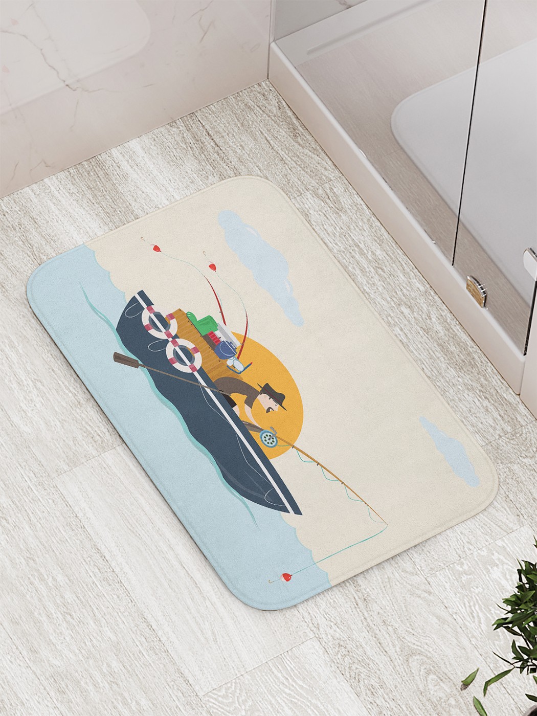 

Коврик противоскользящий для ванной, сауны, бассейна, 77х52 см bath_63735 JoyArty