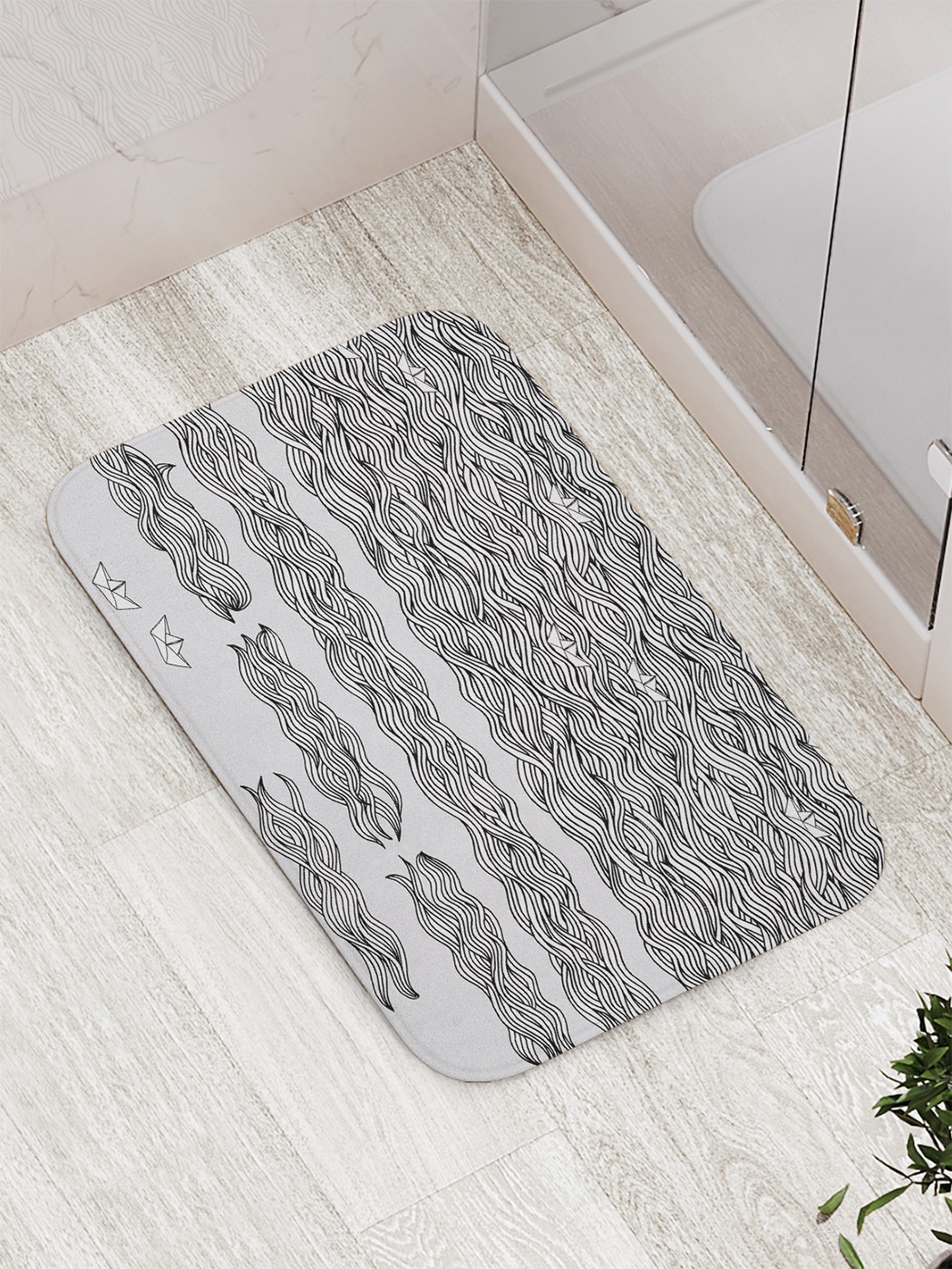 

Коврик противоскользящий для ванной, сауны, бассейна, 77х52 см bath_63732 JoyArty