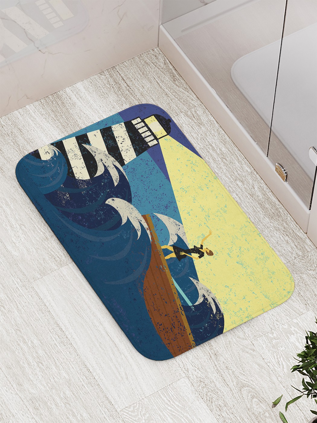 

Коврик противоскользящий для ванной, сауны, бассейна, 77х52 см bath_63730 JoyArty