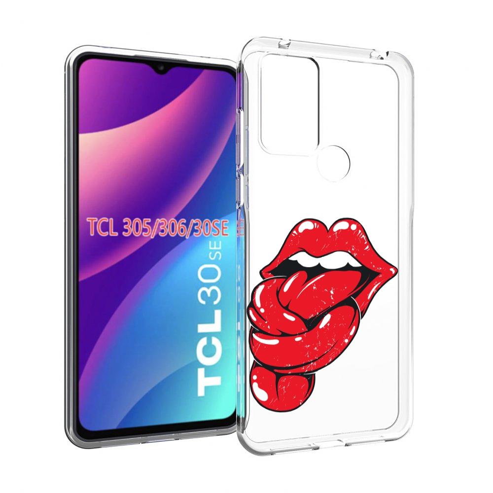 

Чехол MyPads яркие губы с языком для TCL 30SE/305/306/30E, Tocco