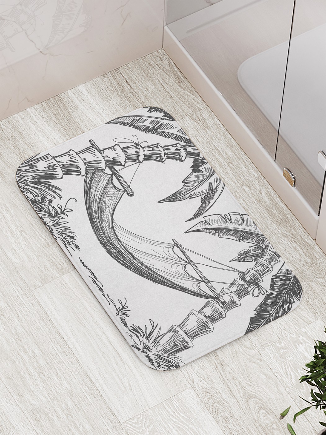 

Коврик противоскользящий для ванной, сауны, бассейна, 77х52 см bath_63724 JoyArty