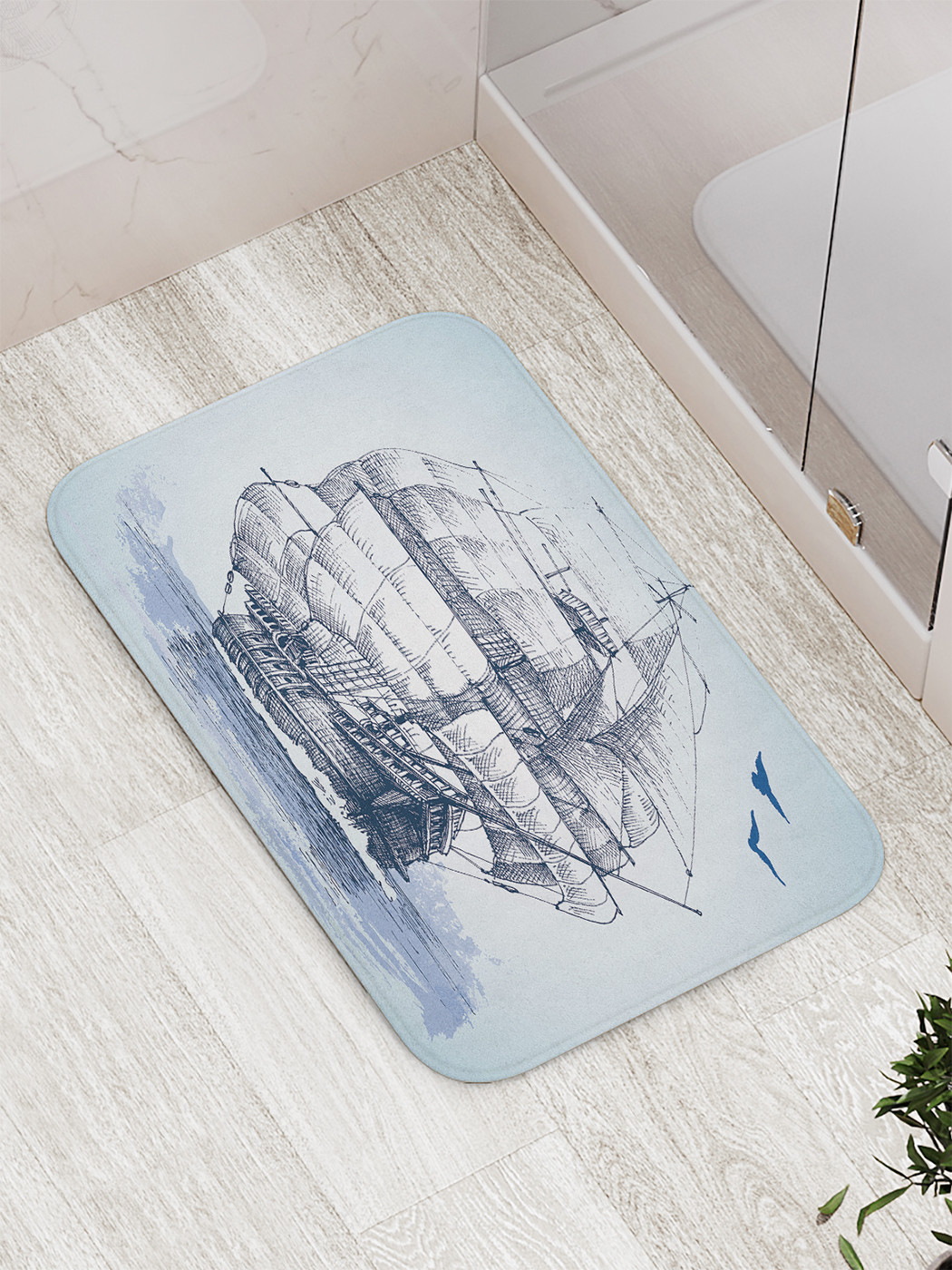 

Коврик противоскользящий для ванной, сауны, бассейна, 77х52 см bath_63723 JoyArty