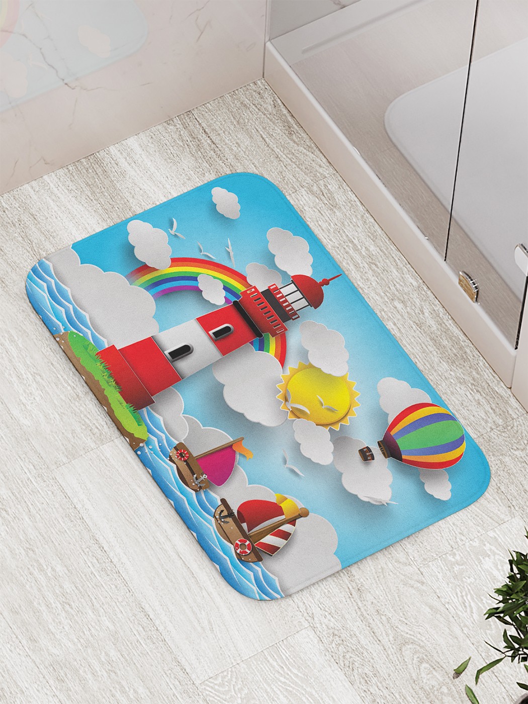

Коврик противоскользящий для ванной, сауны, бассейна, 77х52 см bath_63720 JoyArty