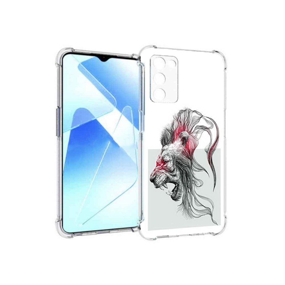 

Чехол MyPads Tocco для Infinix Zero X Pro разъяренный лев, Прозрачный, Tocco
