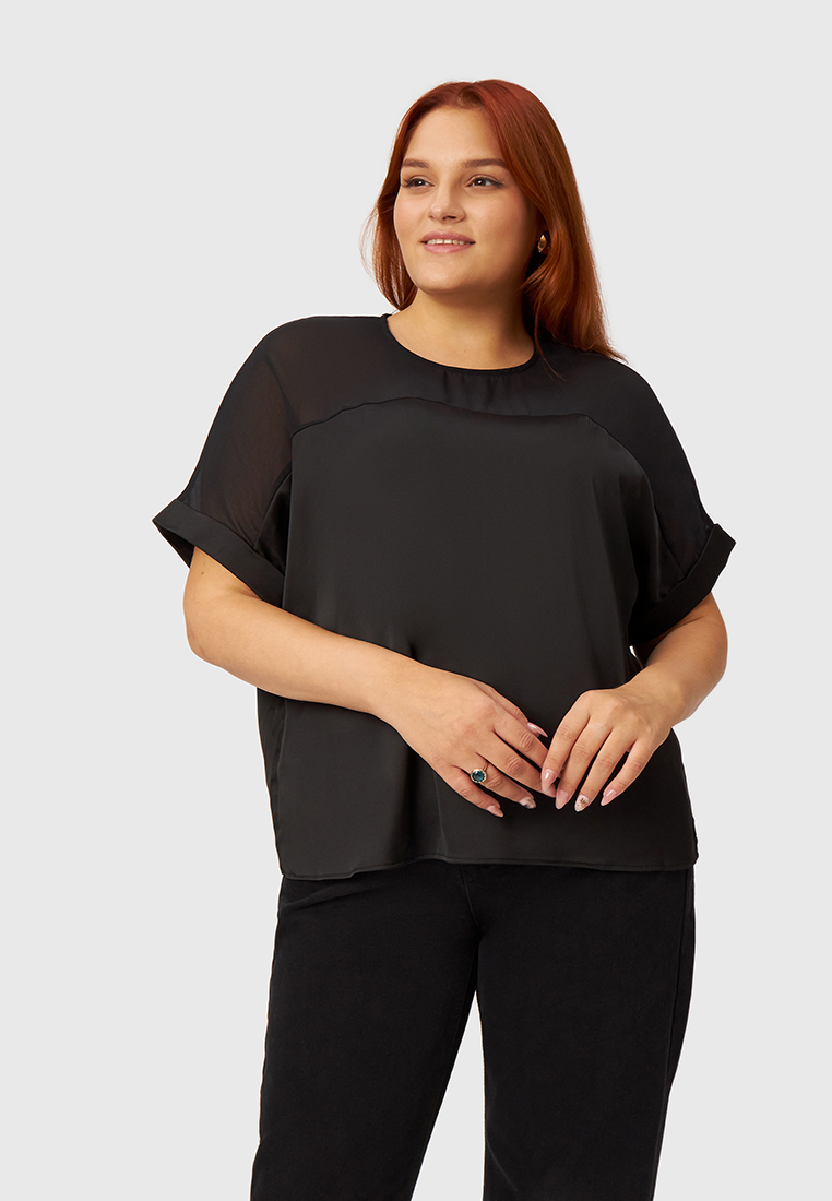 

Блуза женская Modis M212W00608S642F98 черная 3XL