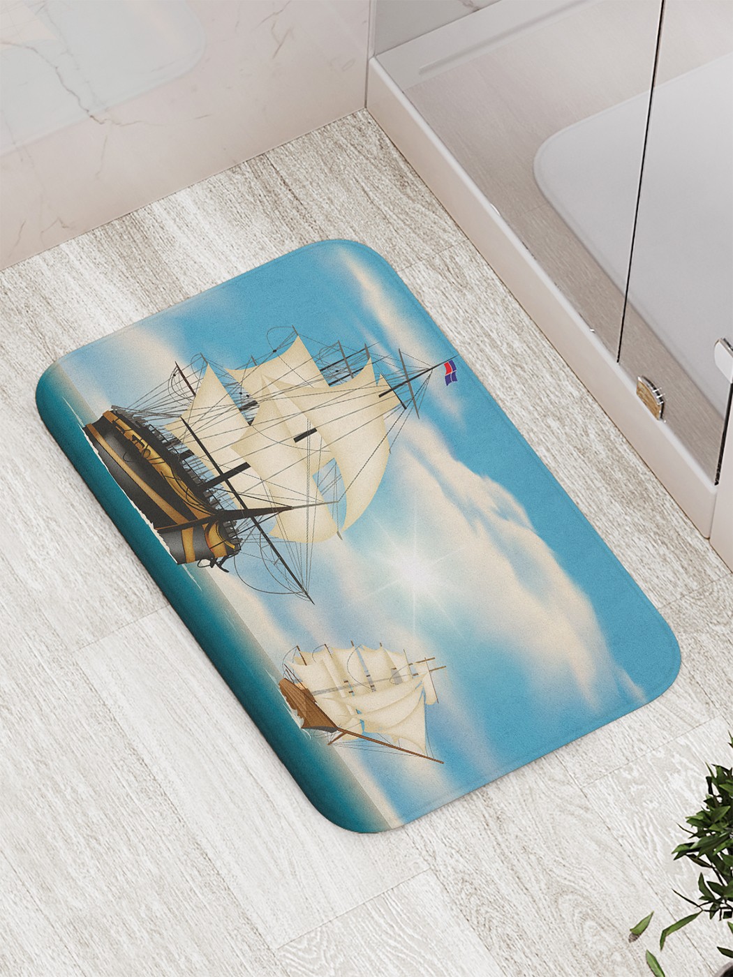 

Коврик противоскользящий для ванной, сауны, бассейна, 77х52 см bath_63719 JoyArty