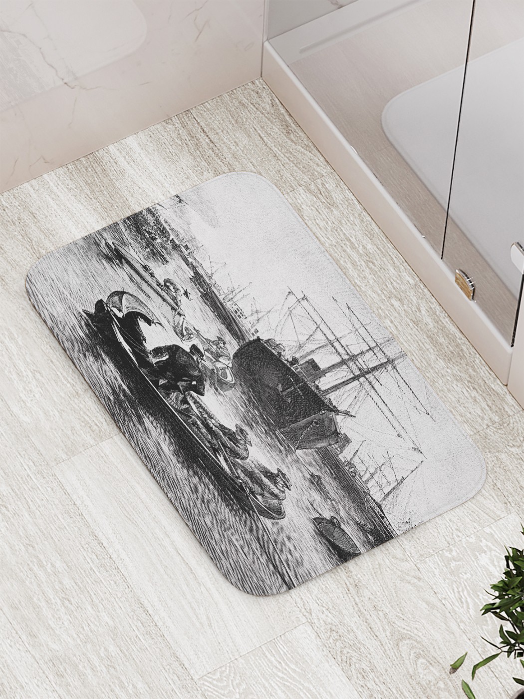 

Коврик противоскользящий для ванной, сауны, бассейна, 77х52 см bath_63718 JoyArty