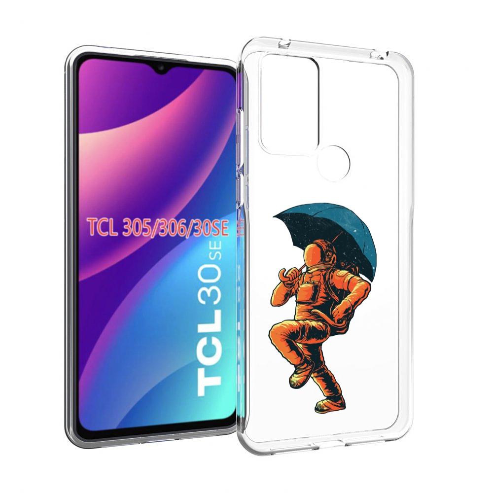 

Чехол MyPads шагающий космонавт с зонтом для TCL 30SE/305/306/30E, Tocco