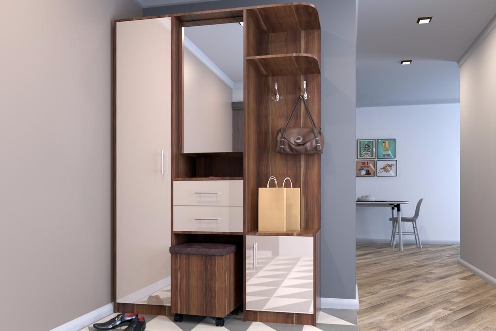 

Прихожая Елена-2 МДФ ШxГxВ 1400*400*2100 Мегамебель Мегамебель, Белый;коричневый