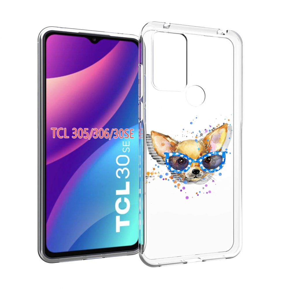 

Чехол MyPads чихуа-хуа в очках для TCL 30SE/305/306/30E, Tocco