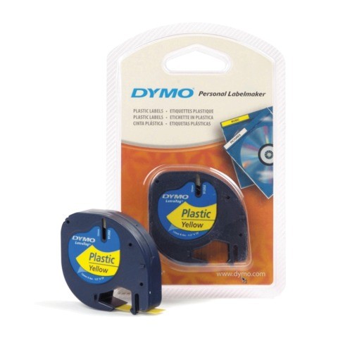 Картридж для принтеров этикеток DYMO Letra Tag 12 мм х 4 м лента пластик желтая S0721620