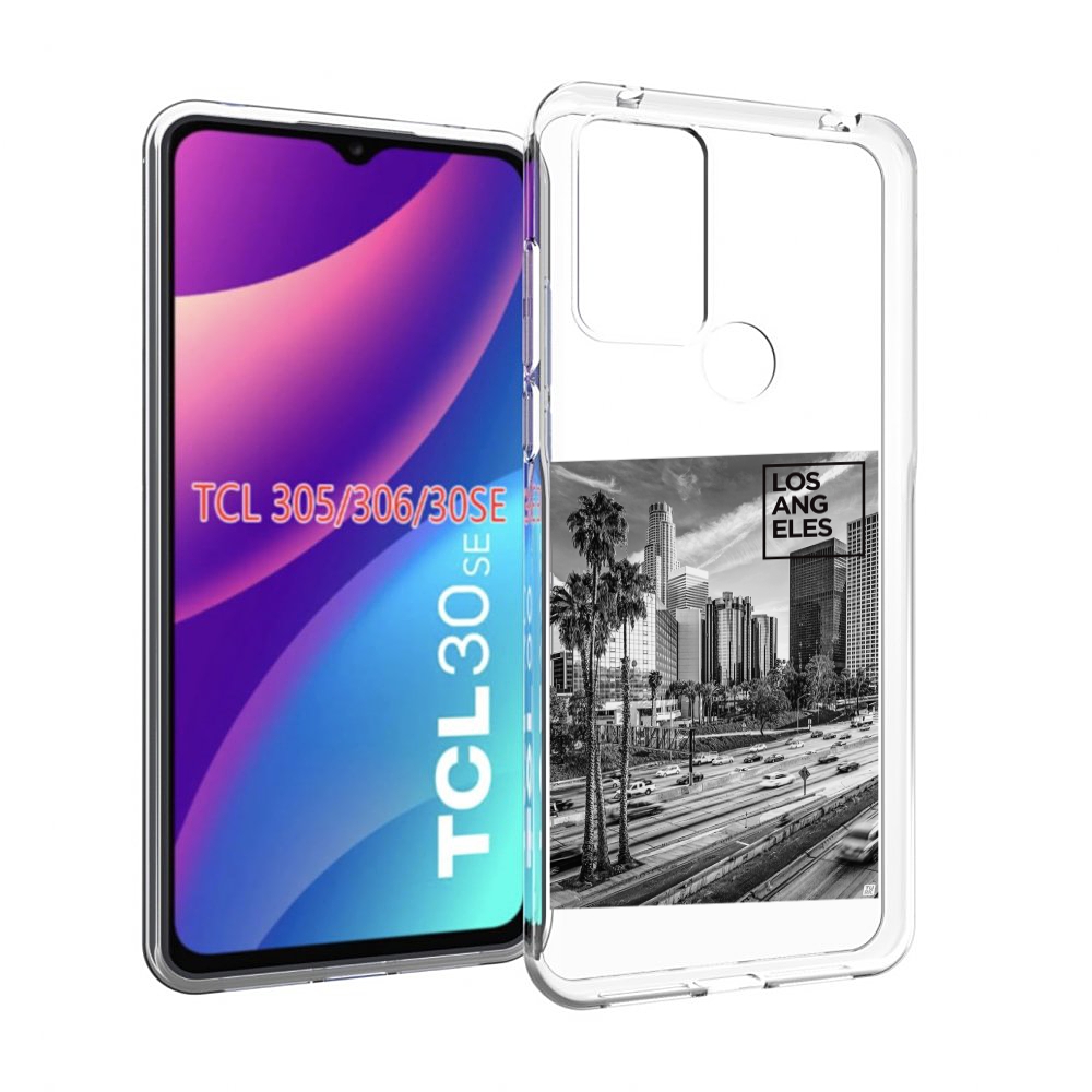 

Чехол MyPads черно белый лос анджелес для TCL 30SE/305/306/30E, Tocco