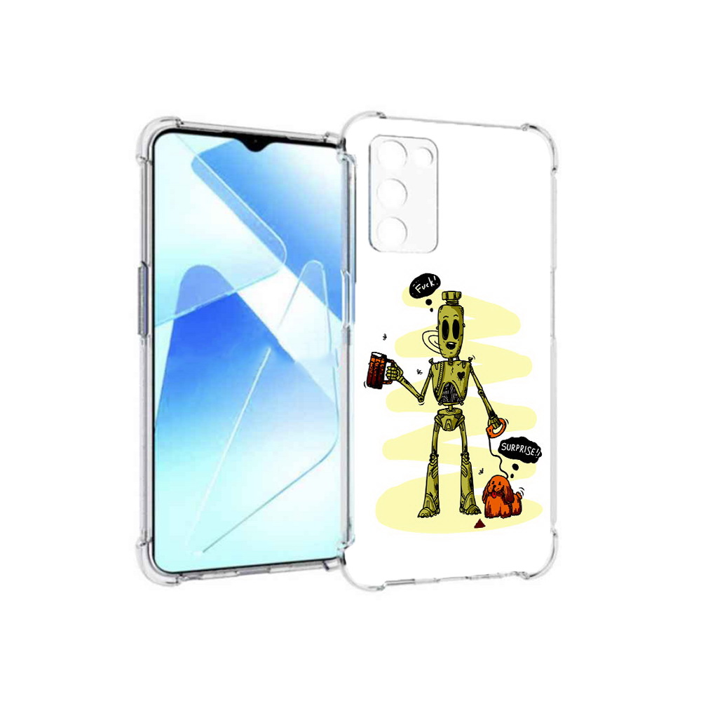 

Чехол MyPads Tocco для Infinix Zero X Pro прикольный робот, Прозрачный, Tocco