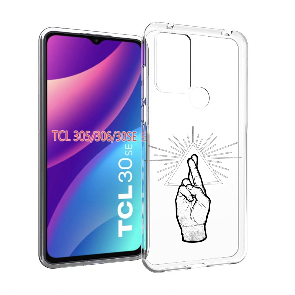 

Чехол MyPads черно белая рука для TCL 30SE/305/306/30E, Tocco