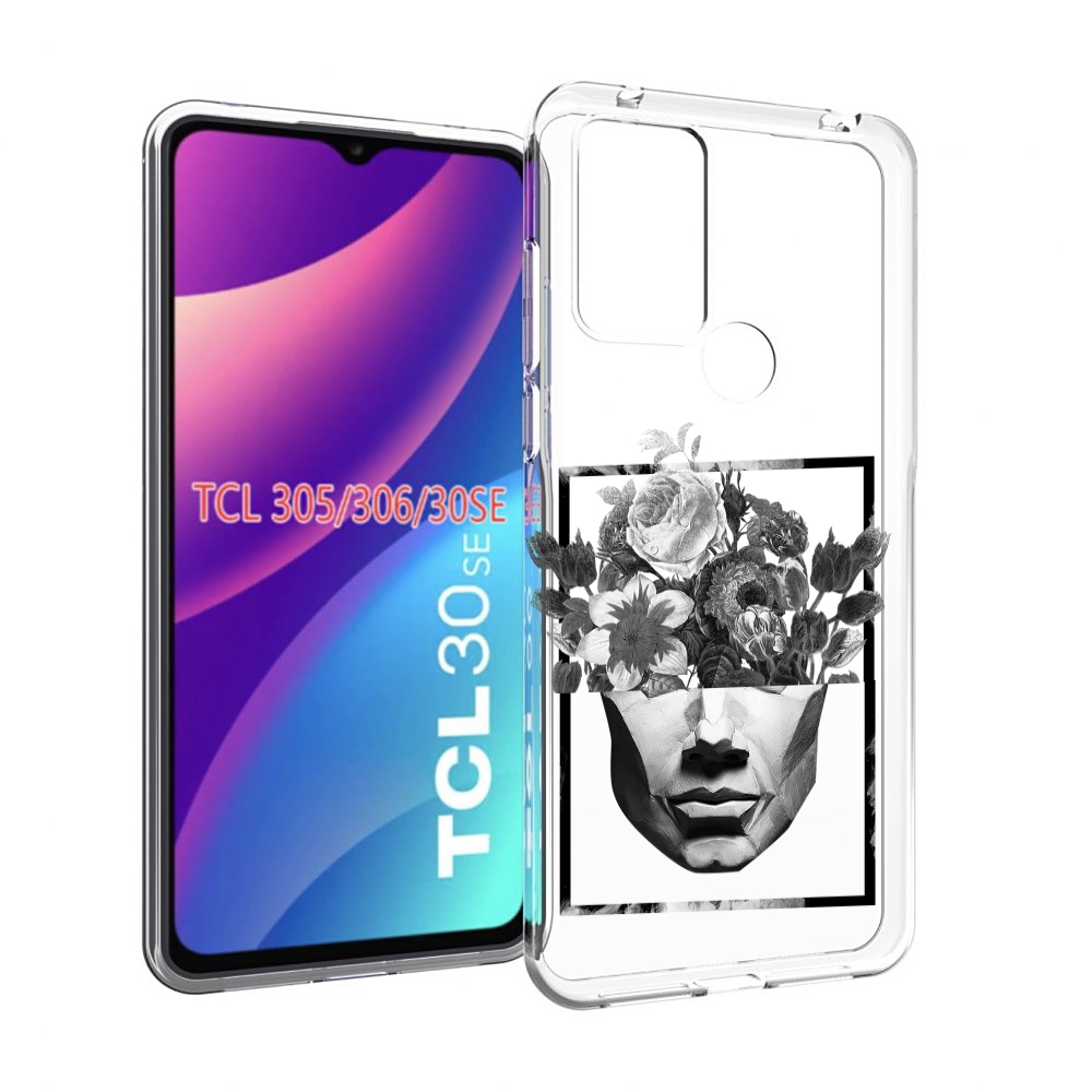 

Чехол MyPads черно белая ваза в абстракции для TCL 30SE/305/306/30E, Tocco