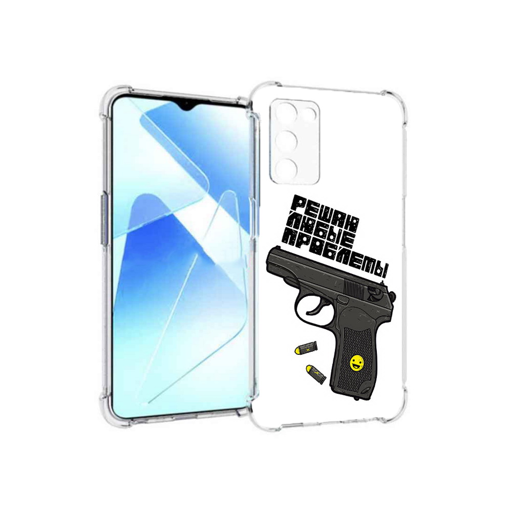 

Чехол MyPads Tocco для Infinix Zero X Pro пистолет против проблем, Прозрачный, Tocco