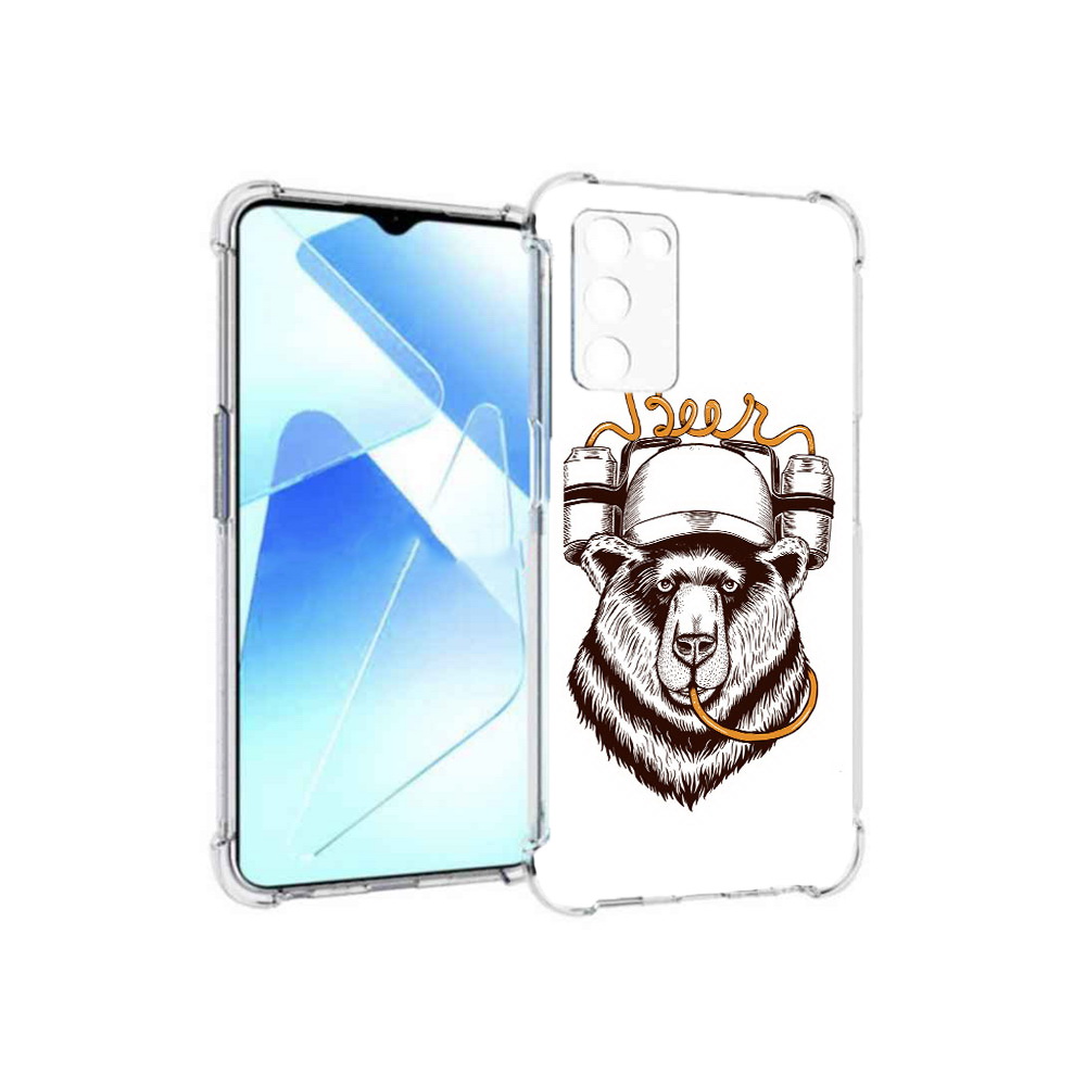 

Чехол MyPads Tocco для Infinix Zero X Pro пивной медведь, Прозрачный, Tocco
