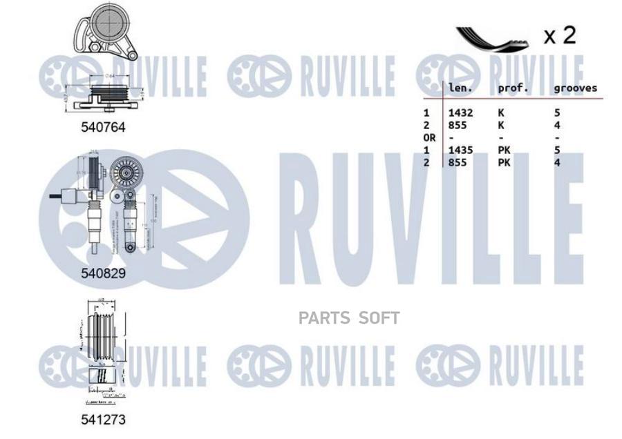 

Комплект Поликлинового Ремня Audi: A6 C5 Ruville арт. 570127