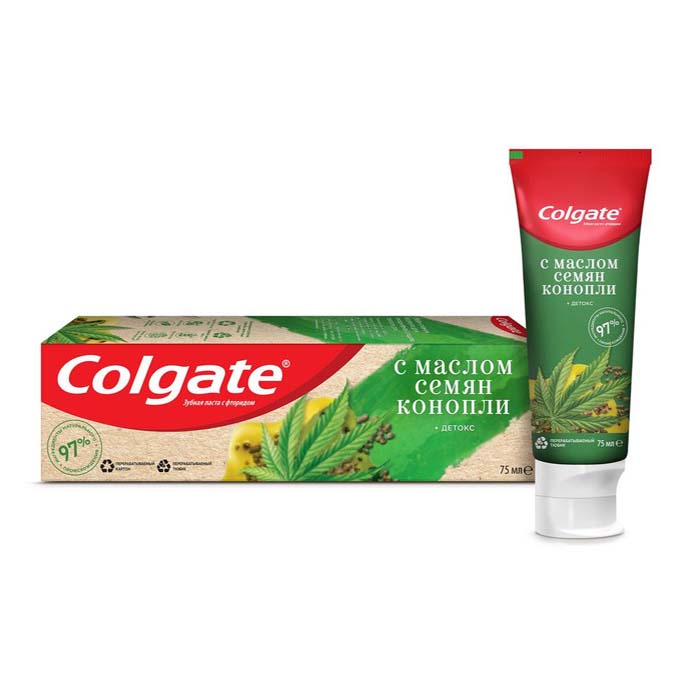 Купить Зубная паста Colgate Naturals Детокс с маслом семян конопли 75 мл