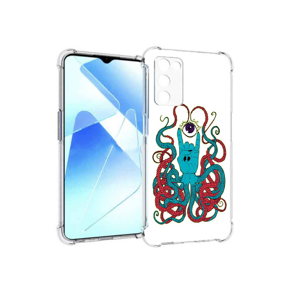 

Чехол MyPads Tocco для Infinix Zero X Pro осьминог-рука абстракция, Прозрачный, Tocco