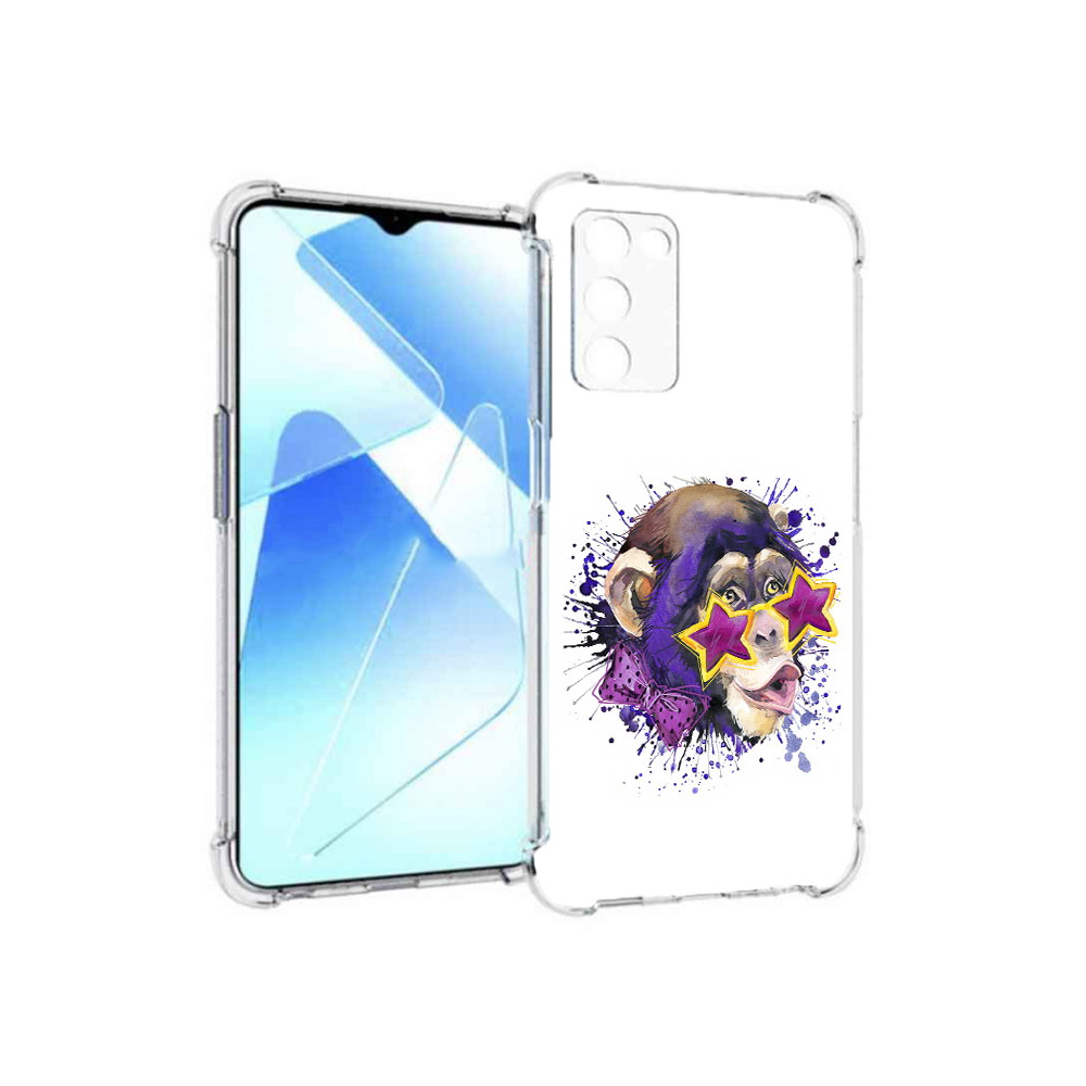 

Чехол MyPads Tocco для Infinix Zero X Pro обезьяна в очках, Прозрачный, Tocco