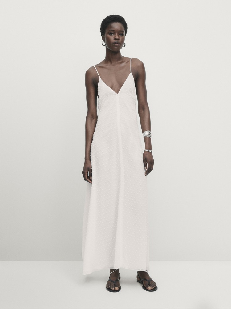 

платье женское Massimo Dutti 9270/952-I2024 белое XS, Белый, 9270/952-I2024
