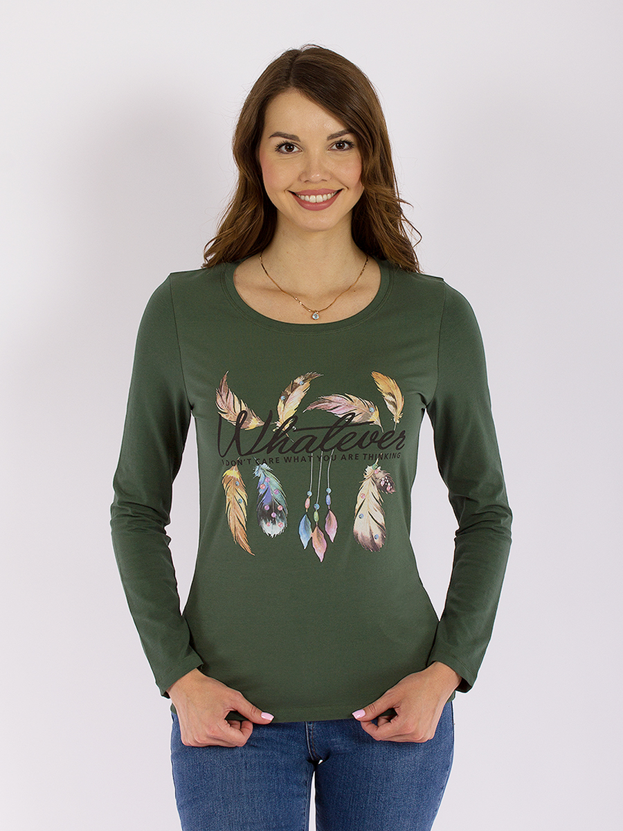 

Лонгслив женский DAIROS GD77294124 зеленый XL, GD77294124