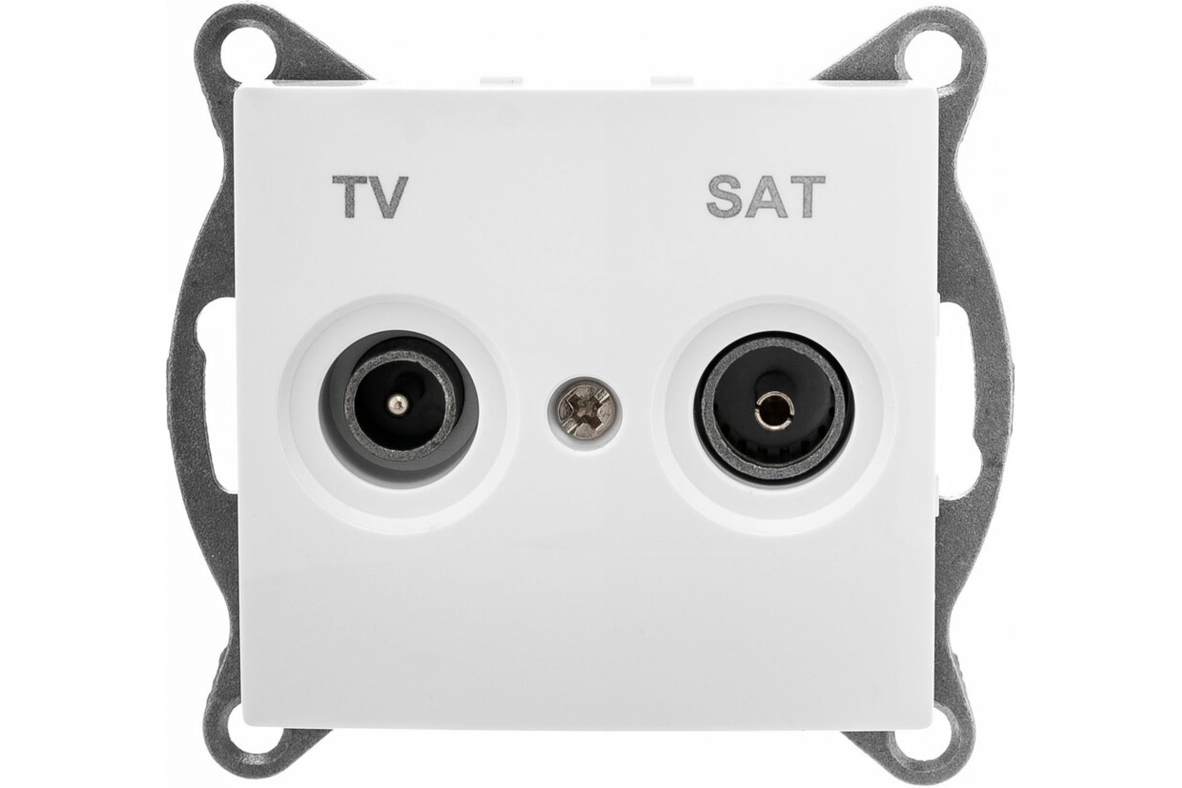 

С10TS1-001 GUSI Bravo МЕХАНИЗМ розетки TV+ SAT, оконечной, скрытая установка. Цвет белый.