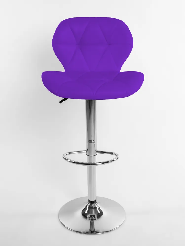 Стул барный Masscomplekt Ракушка фиолетовый/серебристый