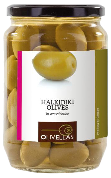 Оливки Olivellas Халкидики зеленые крупные без косточки 720 г