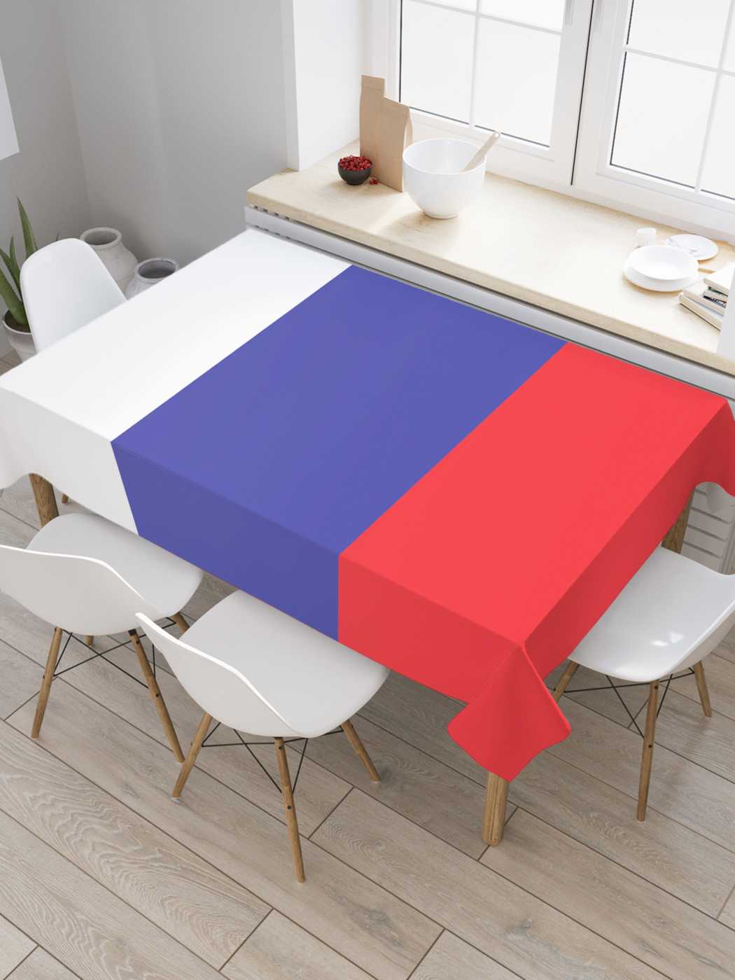 

Скатерть прямоугольная JoyArty "Флаг России" из сатена, 180x145 см, Флаг России