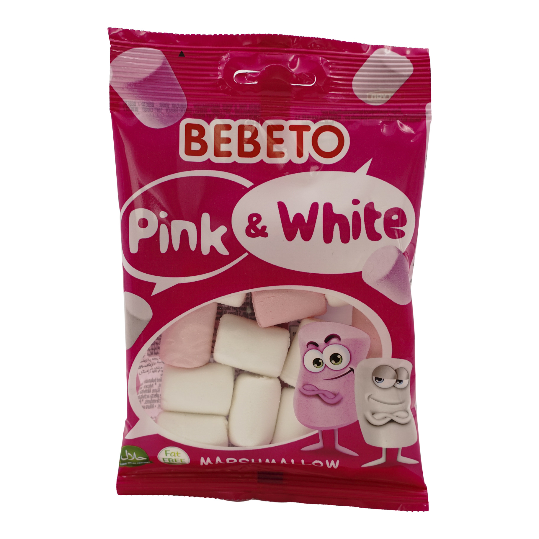 Суфле-маршмеллоу Bebeto Pink & White клубника и ваниль 30 г