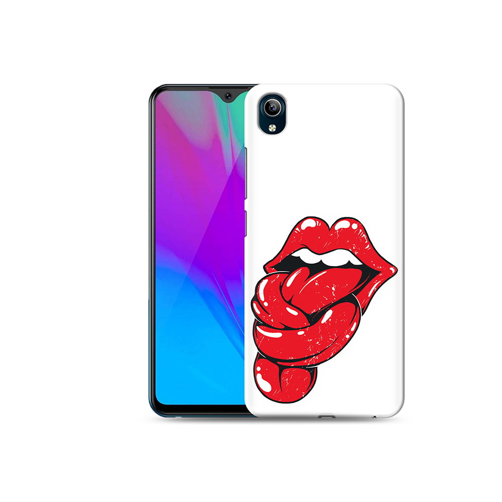 

Чехол MyPads Tocco для Vivo Y91C яркие губы с языком (PT156610.438.705), Прозрачный, Tocco