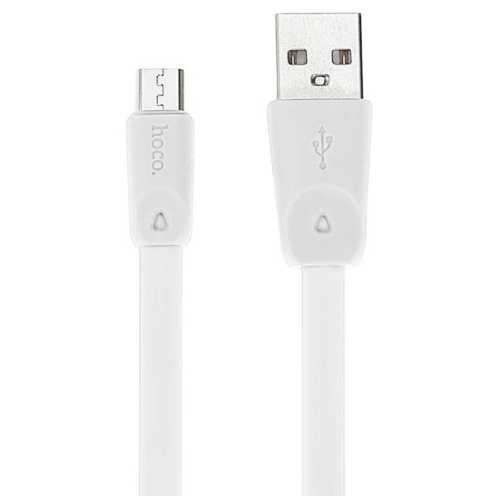 фото Кабель usb 2.0 a (m) - micro usb 2.0 b (m) 1м hoco x9 high speed - белый