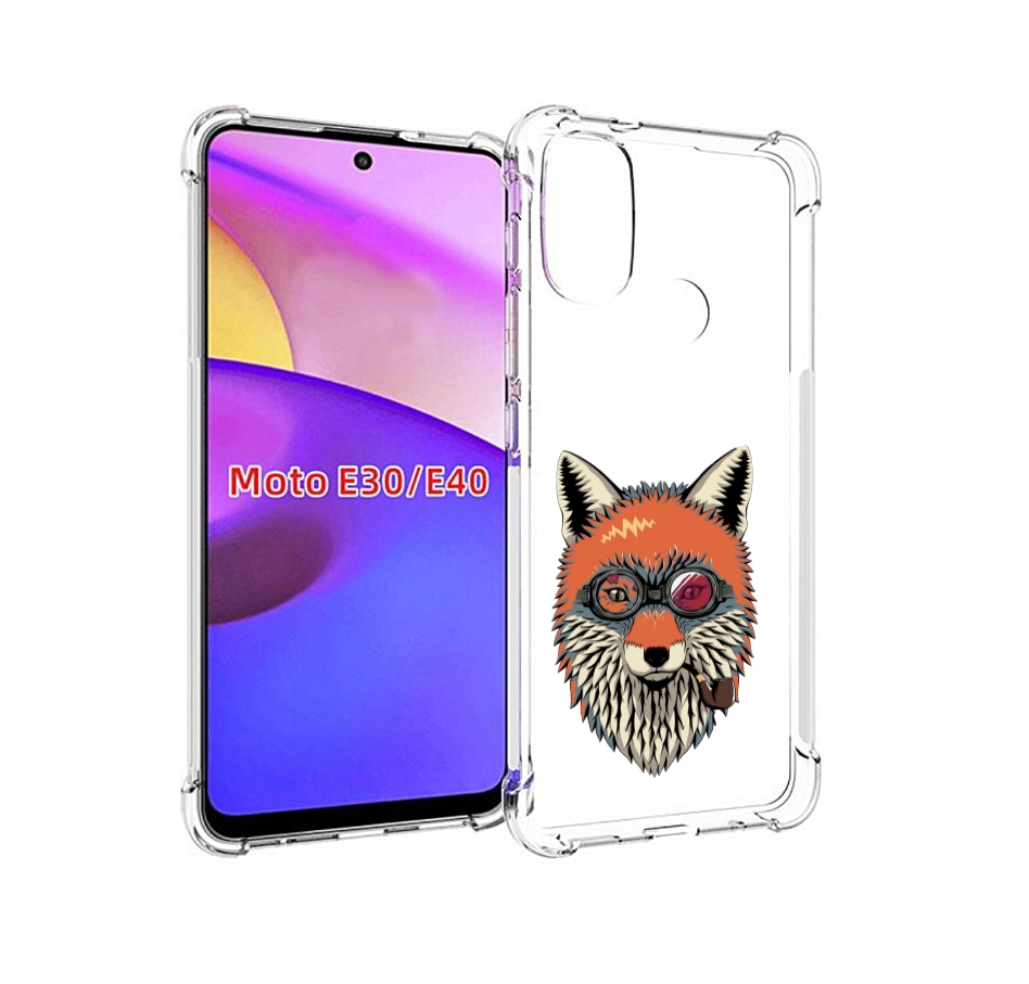 

Чехол бампер MyPads Деловой лис для Motorola Moto E30., Прозрачный, Tocco