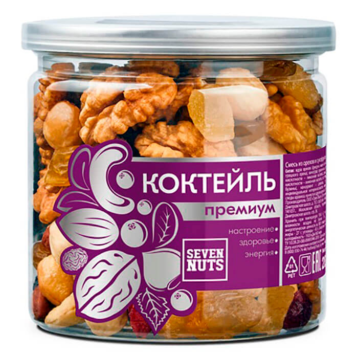

Фруктово-ореховая смесь Seven Nuts Коктейль к вину 200 г
