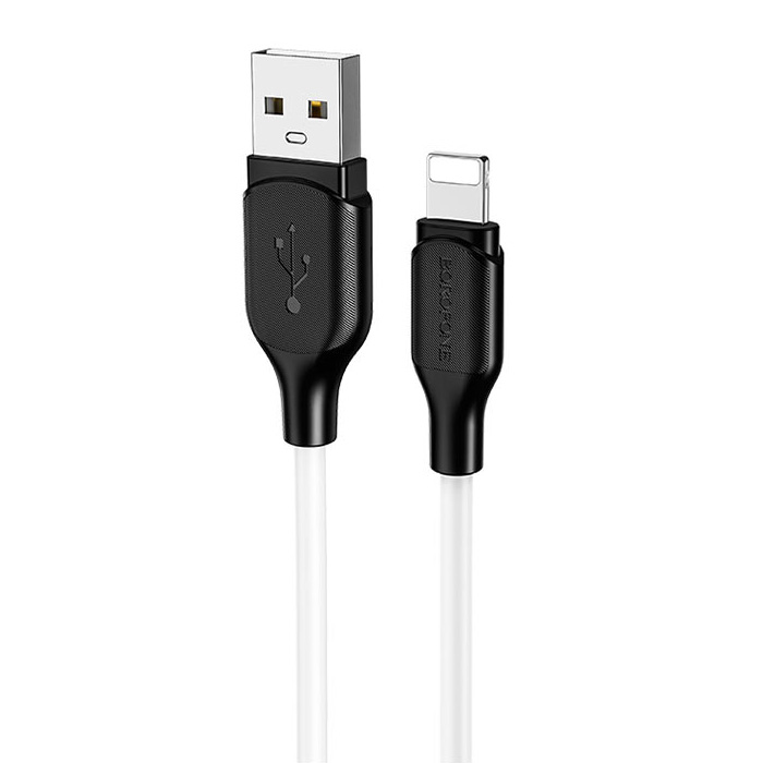 фото Кабель usb 2.0 a (m) - lightning (m) 1м borofone bx42 encor - белый