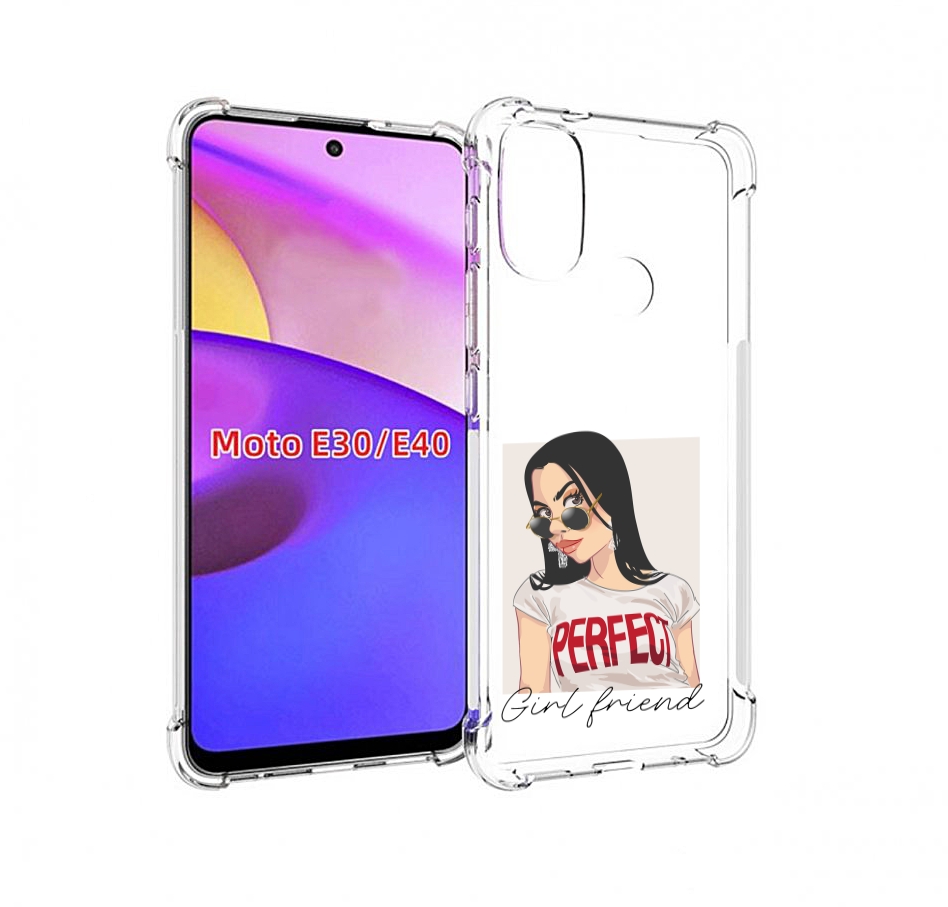 

Чехол бампер MyPads Девушка-с-сережками женский для Motorola Mot, Прозрачный, Tocco