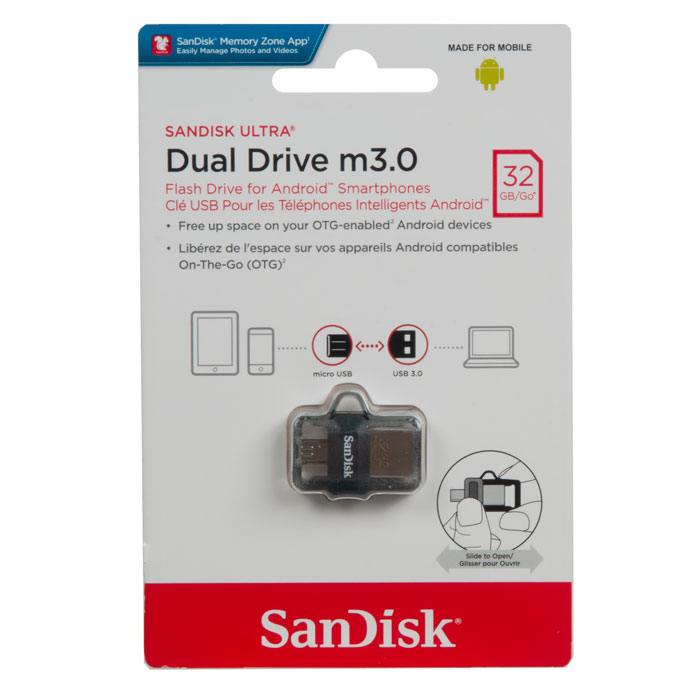 

Флешка SanDisk Ultra Dual Drive m3.0 SDDD3-032G-G46 32 ГБ