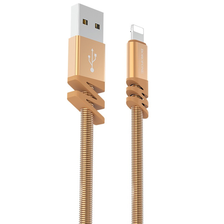 фото Кабель usb 2.0 a (m) - lightning (m) 1м borofone bx27 dainty - золотистый