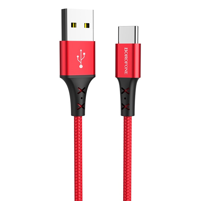 фото Кабель usb 2.0 a (m) - usb type-c (m) 1м borofone bx20 enjoy - красный