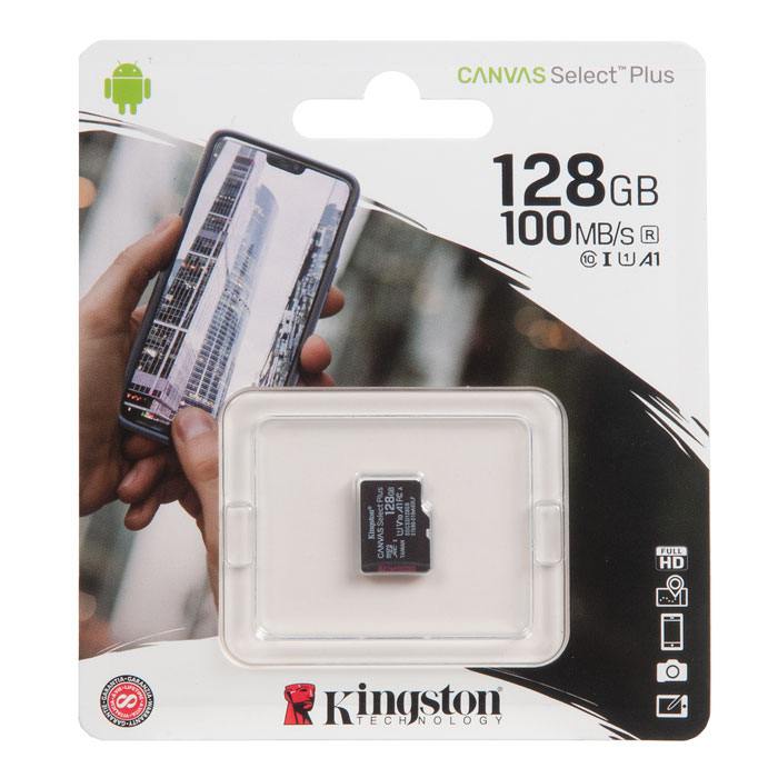 Карта памяти Kingston Micro SDXC 128Гб SDCS2/128GBSP (943249)