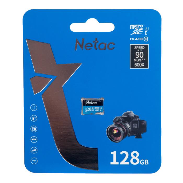 Карта памяти Netac Micro SDHC 128Гб NT02P500STN-128G-S (893355)