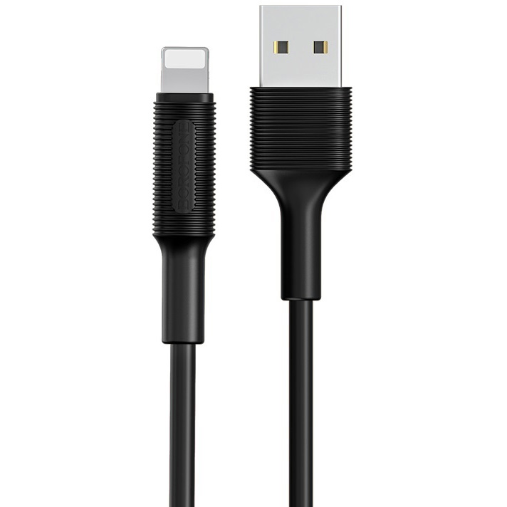 фото Кабель usb 2.0 a (m) - lightning (m) 1м borofone bx1 ezsync - черный