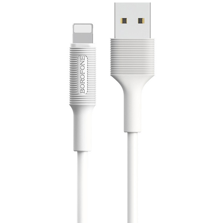 фото Кабель usb 2.0 a (m) - lightning (m) 1м borofone bx1 ezsync - белый