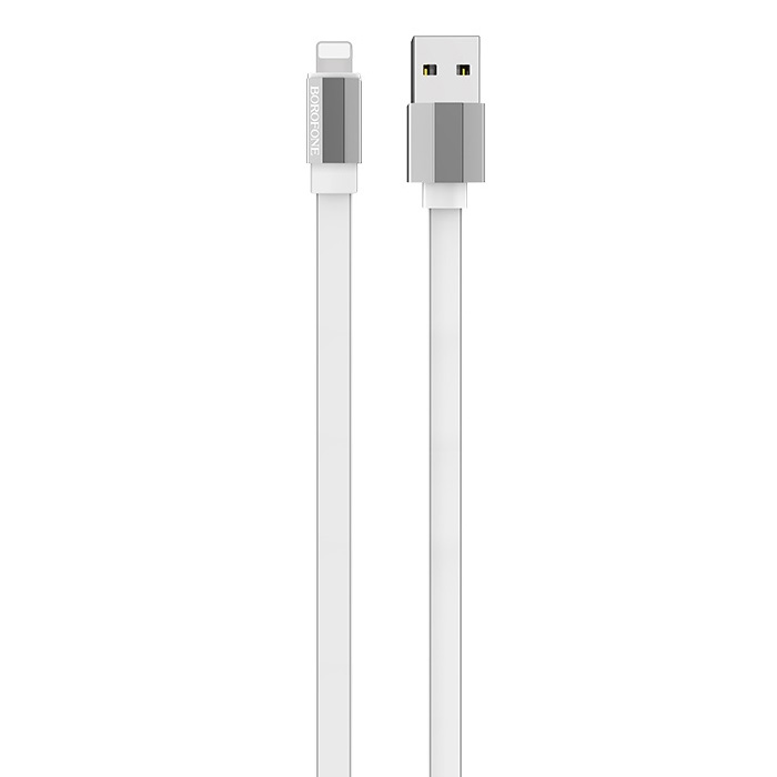 фото Кабель usb 2.0 a (m) - lightning (m) 1.2м borofone bu8 glory - белый