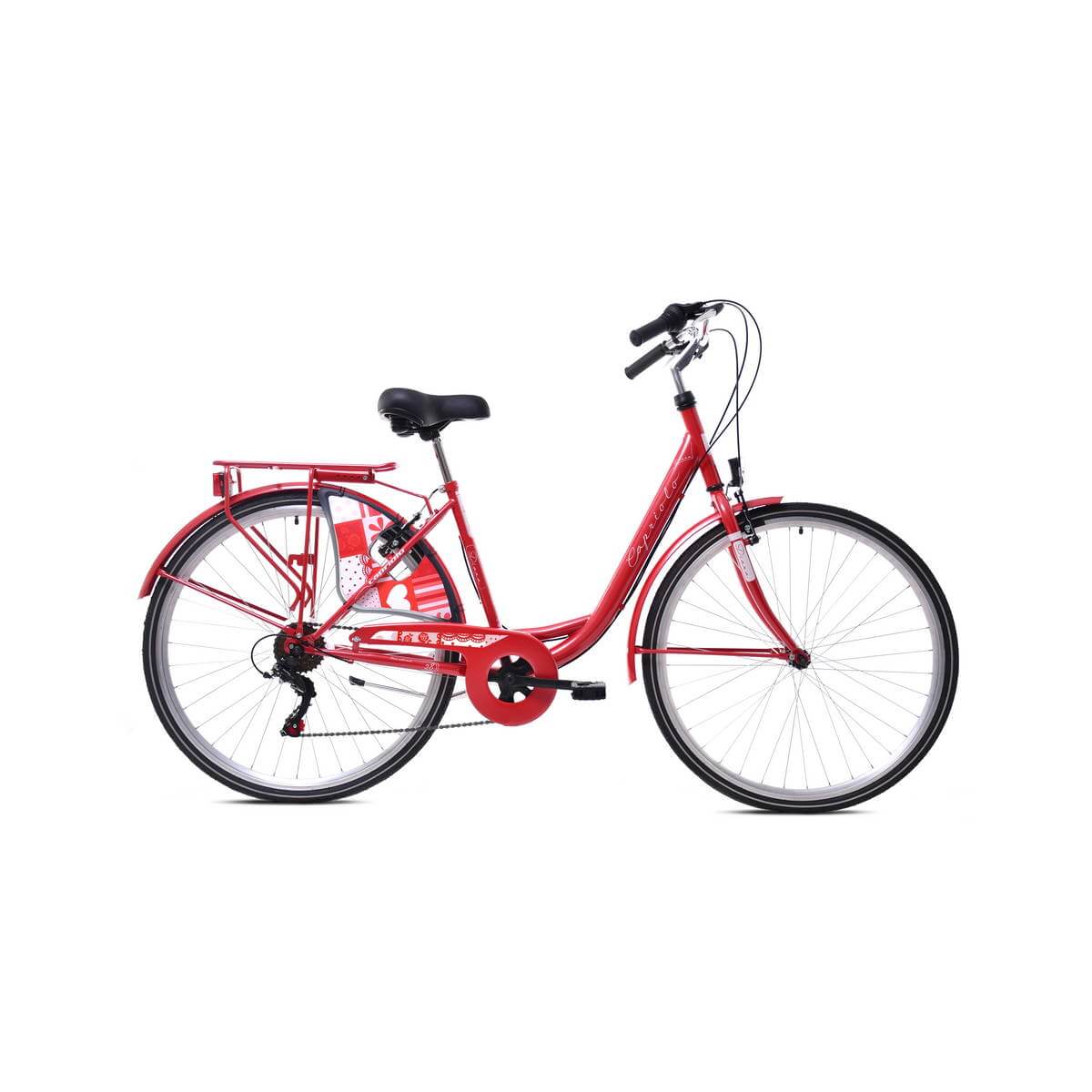 Велосипед CAPRIOLO CITY DIANA STEEL 28'' 1 X 6, STEEL 18'' малиновый - гранатовый 2024