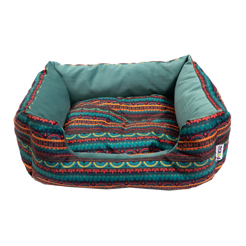 

Лежанка для собак Foxie Ethnics велюр 50x60x18см разноцветный