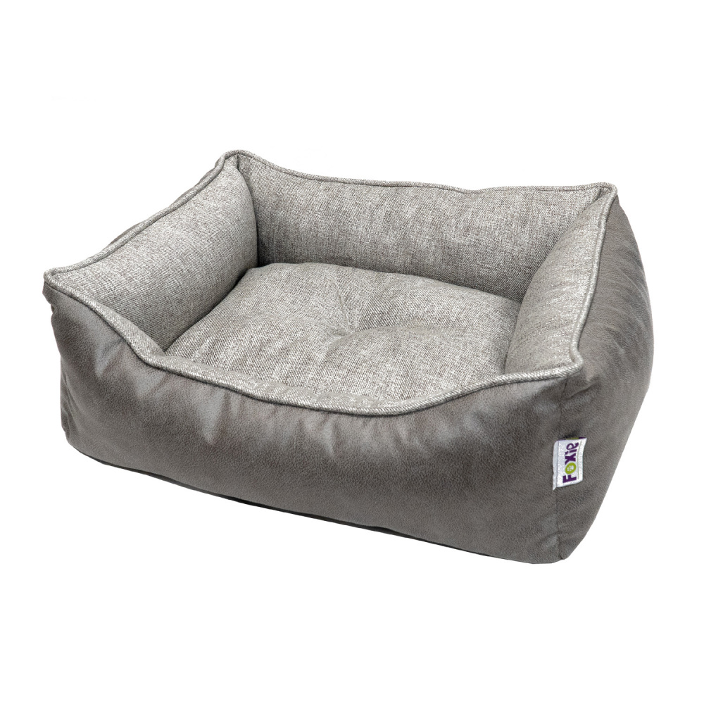 

Лежанка для собак Foxie Colour вельвет 50x60x14см серый